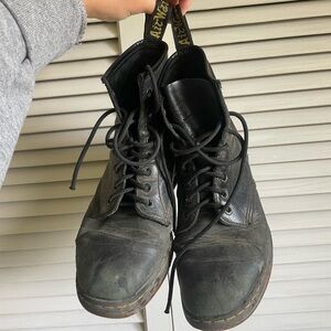 Black leather dock martens size 8/9.5